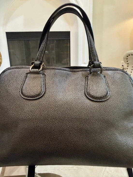 Coach Black Pebbled Leather Satchel with Detachable Strap - Picture 4 of 16